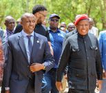 South Africa opposition leader Julius Malema during his visit to Kenya
