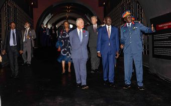 King Charles III accompanied President William Ruto to Uhuru Gardens on October 31, 2023