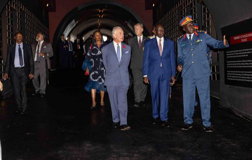 King Charles III accompanied President William Ruto to Uhuru Gardens on October 31, 2023