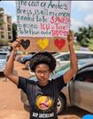 A Ugandan lady during the July 23, 2024 protests in Kampala