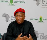 South Africa opposition leader Julius Malema during his visit to Kenya