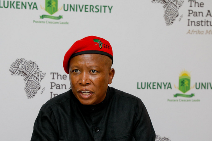 South Africa opposition leader Julius Malema during his visit to Kenya