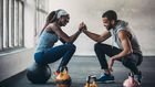 Couple exercising