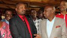 File image of Kanu Secretary General Nick Salat (left) and chairman Gideon Moi