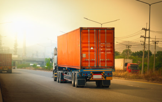 A trailer on the road