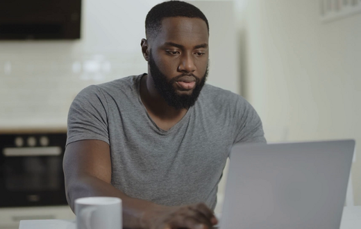 A man working on a computer
