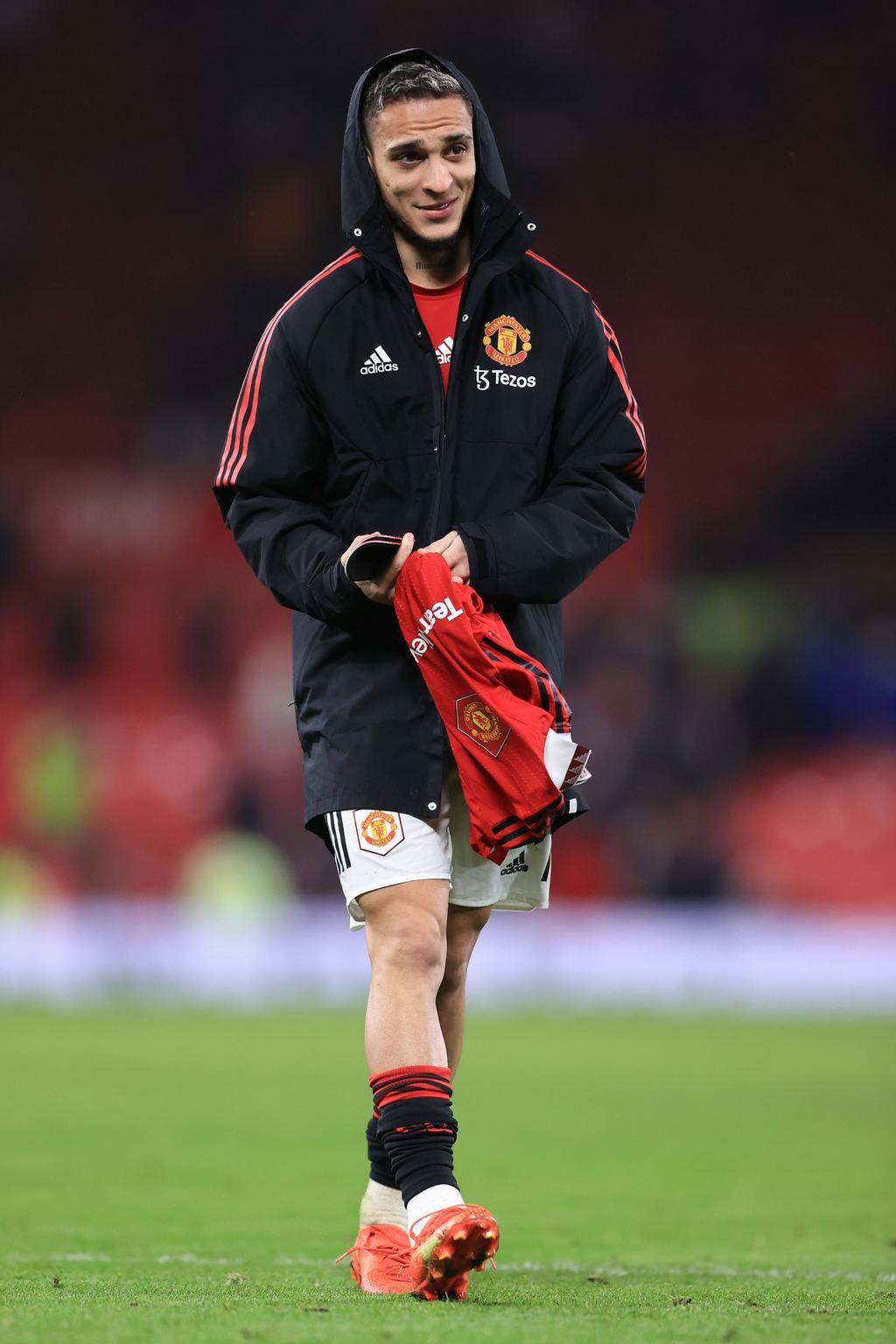 Antony of Manchester United at Old Trafford on January 10, 2023.