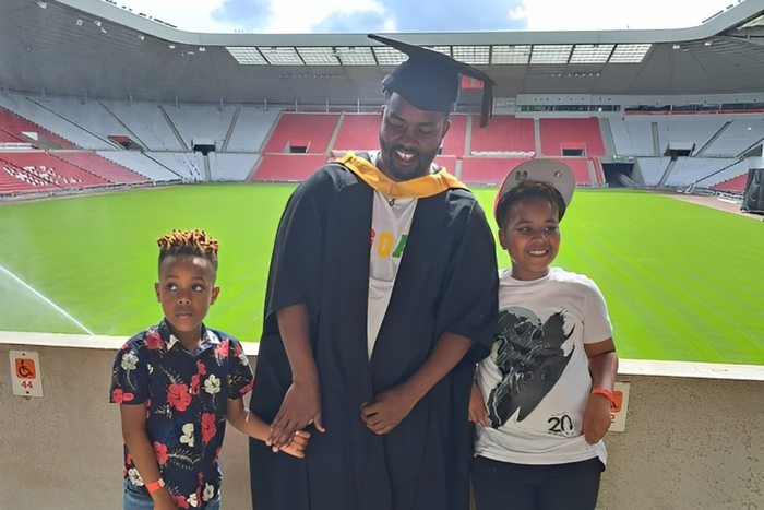 Brian Kimaru's wife and his sons