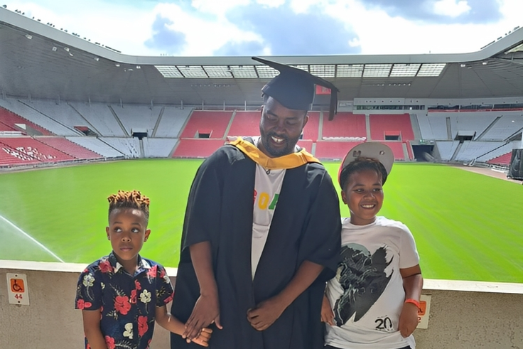 Brian Kimaru's wife and his sons