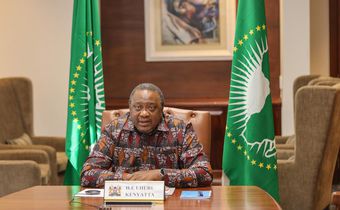 Former President Uhuru Kenyatta in his office on December 1, 2023