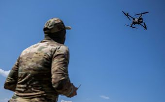 A Ukrainian serviceman operating a drone on August 17.Viacheslav Ratynskyi/Reuters