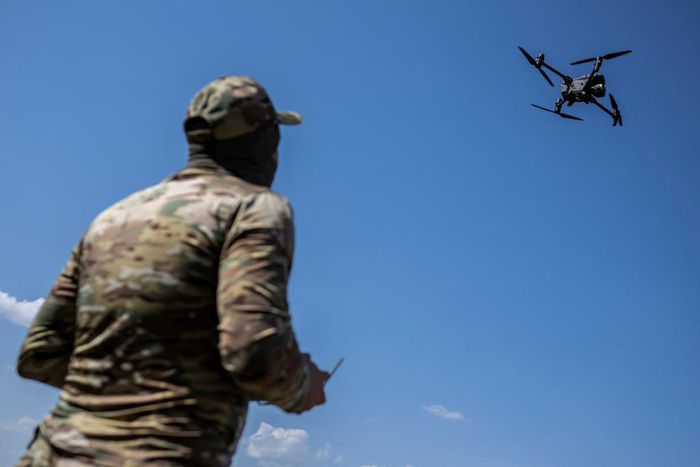 A Ukrainian serviceman operating a drone on August 17.Viacheslav Ratynskyi/Reuters