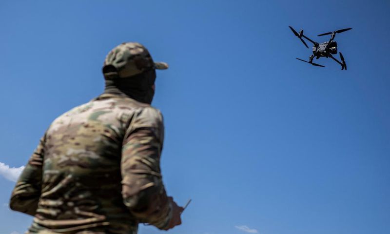 A Ukrainian serviceman operating a drone on August 17.Viacheslav Ratynskyi/Reuters