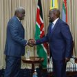 Chairperson of the African Union Commission Moussa Faki with President William Ruto