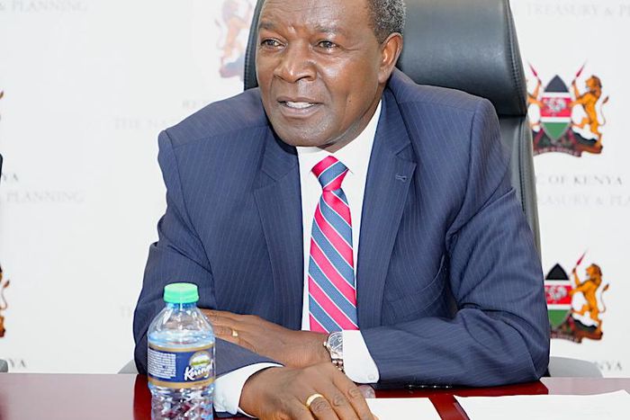 Treasury CS Njuguna Ndungu chairing a meeting in December 2022