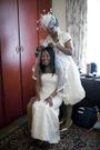 A bride in her gown during her wedding