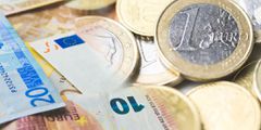 Euro paper money and coinsGetty Images