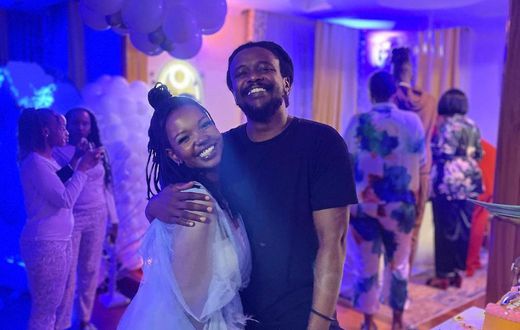 Singer Nyashinski with his wife Zia Bett