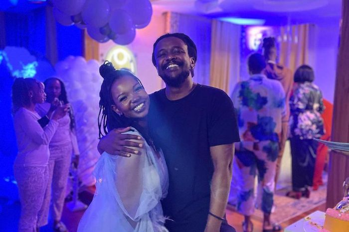 Singer Nyashinski with his wife Zia Bett