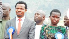 MPs Peter Salasya (left) and Linet Toto