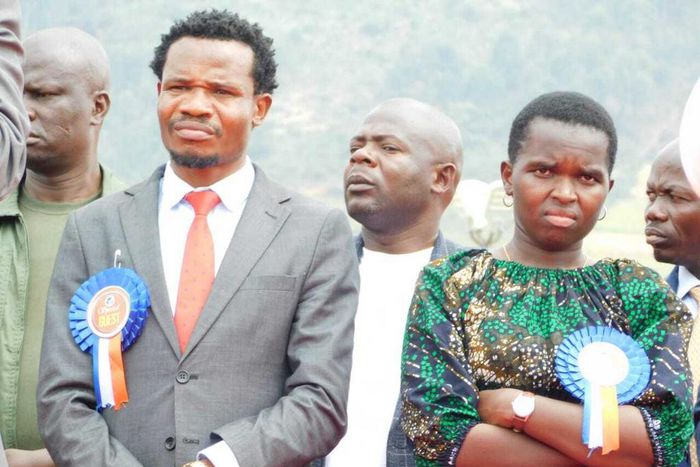 MPs Peter Salasya (left) and Linet Toto