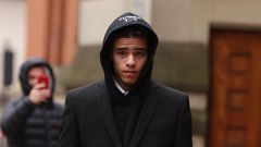 Mason Greenwood leaves Minshull Street Crown Court, Manchester on November 21, 2022.