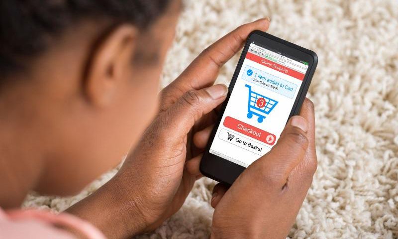 A person shopping online