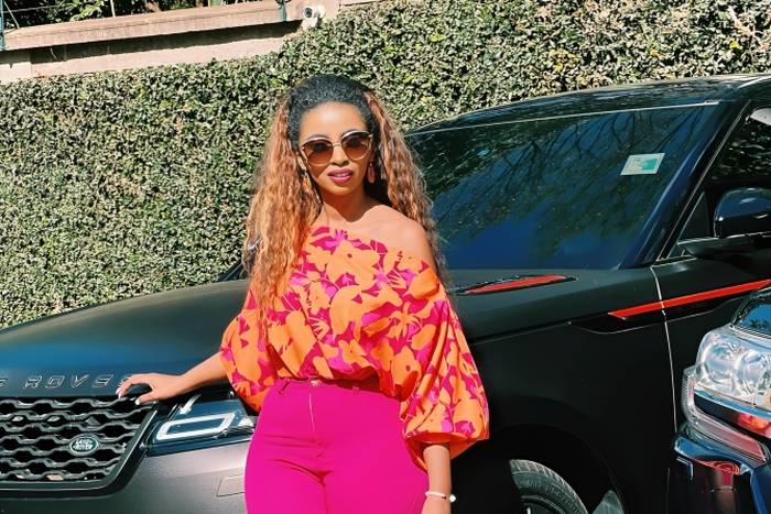 Anerlisa Muigai with her Range Rover