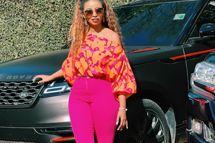 Anerlisa Muigai with her Range Rover