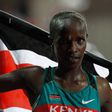 Virginia Nyambura celebrates after winning the 2000m steeplechase at Bishan Stadium of the Singapore 2010 Youth Olympic Games in Singapore, August 23, 2010.