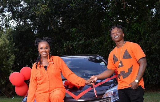 Flaqo gifts his girlfriend Keranta a new car for her birthday