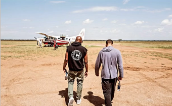 Dave Chappelle during his vacation at the Maasai Mara Game Reserve