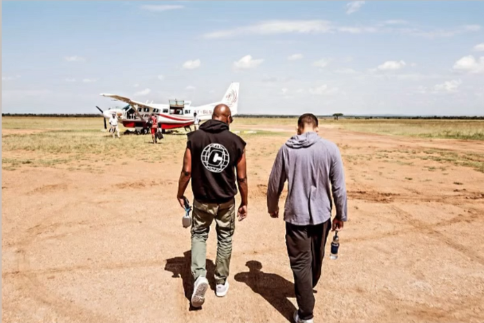 Dave Chappelle during his vacation at the Maasai Mara Game Reserve