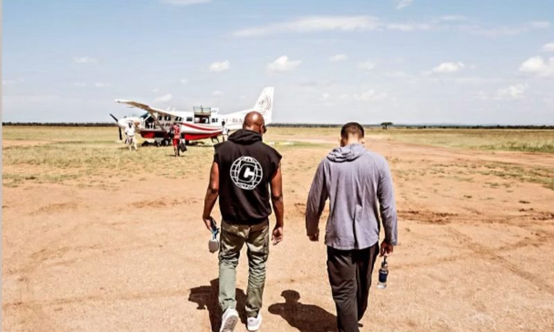Dave Chappelle during his vacation at the Maasai Mara Game Reserve