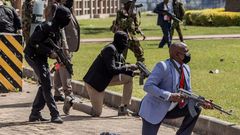 Security agencies at Parliament during the anti-Finance Bill 2024 protests