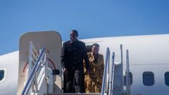 President William Ruto, First Lady Rachel Ruto embark from a private jet in Atlanta Georgia, USA. Photo/PCS