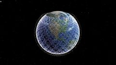 A rendering of SpaceX's constellation of satellites for Starlink.Mark Handley/University College London
