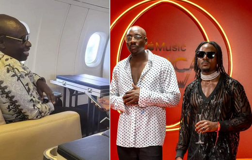 A collage of Deputy President Rigathi Gachagua and Sauti Sol's Bien and Savara