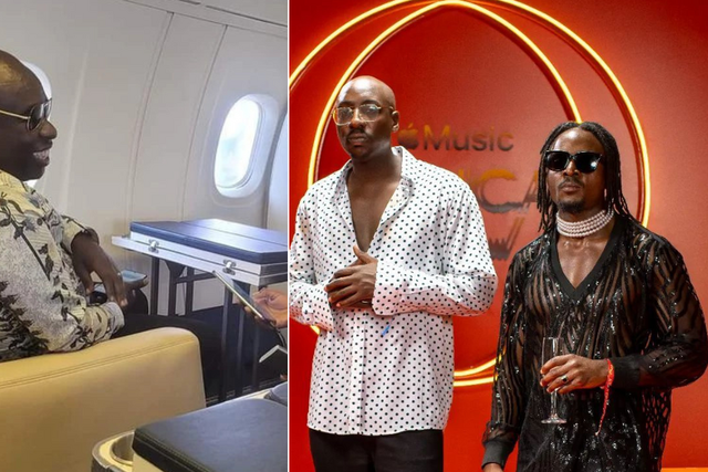 A collage of Deputy President Rigathi Gachagua and Sauti Sol's Bien and Savara