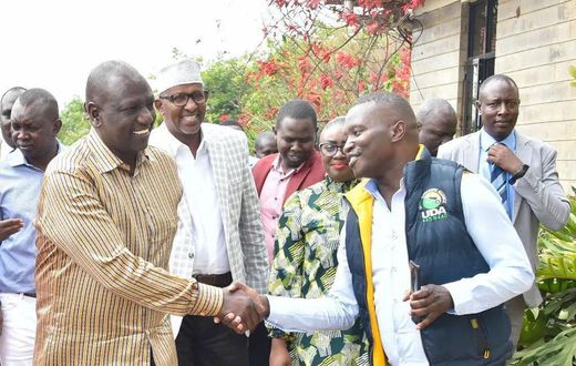 President William Ruto with Ngaruiya Junior during a past event
