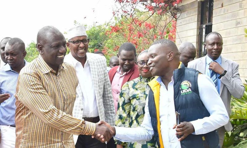 President William Ruto with Ngaruiya Junior during a past event