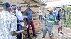 Investigators at Kakamega Senator Boni Khalwale's home