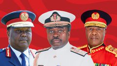 Rtd General Julius Karangi, Rtd General Samson Mwathethe and Rtd General Robert Kibochi