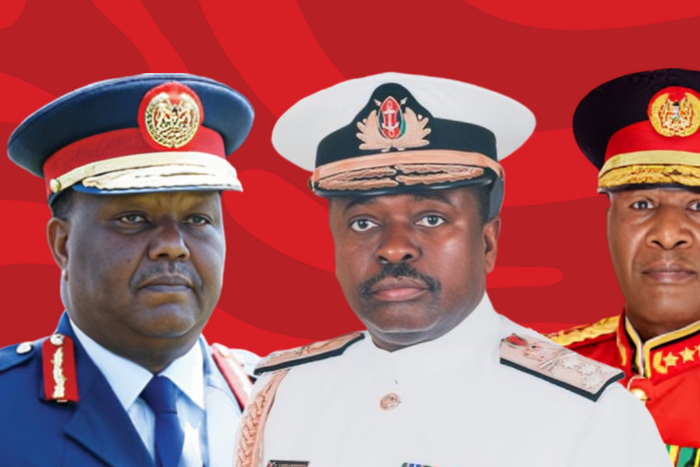 Rtd General Julius Karangi, Rtd General Samson Mwathethe and Rtd General Robert Kibochi