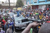 Raila Odinga enroute to Kamukunji Grounds in Nairobi for a political rally