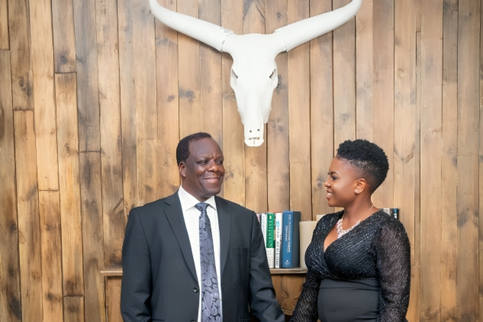 Former Kakamega Governor and ODM Deputy Leader, Wycliffe Oparanya with Mary Biketi