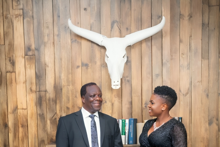 Former Kakamega Governor and ODM Deputy Leader, Wycliffe Oparanya with Mary Biketi