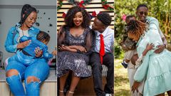 Corazon Kwamboka & her daughter, Kate Actress & her son and Njugush & his family