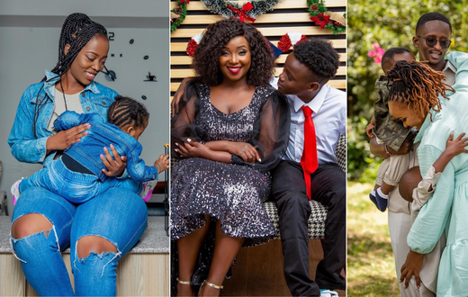 Corazon Kwamboka & her daughter, Kate Actress & her son and Njugush & his family