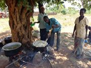 Ugali being cooked